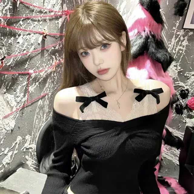 依钗 绝美设计感假两件时尚长袖内搭针织衫 女款