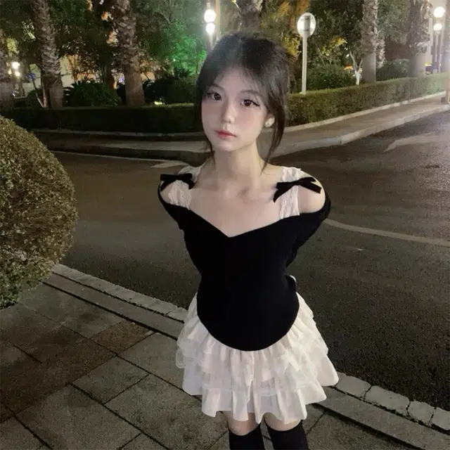 依钗 绝美设计感假两件时尚长袖内搭针织衫 女款