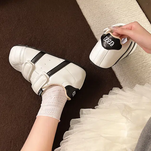 丑萌小众个性复古简约百搭青春学院风 减震耐磨增高 低帮 生活休闲鞋 女款