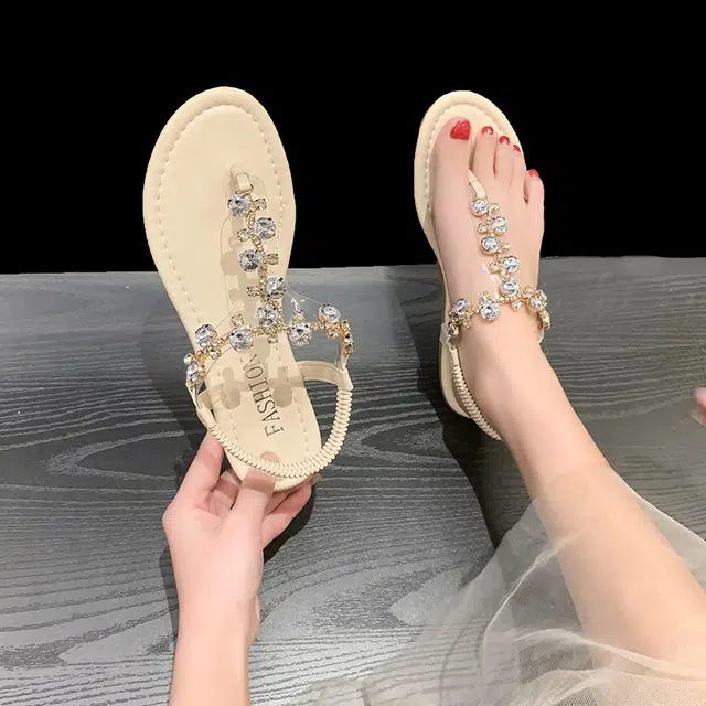 美洲爵士 时尚舒适凉爽 防磨人字拖鞋 女款