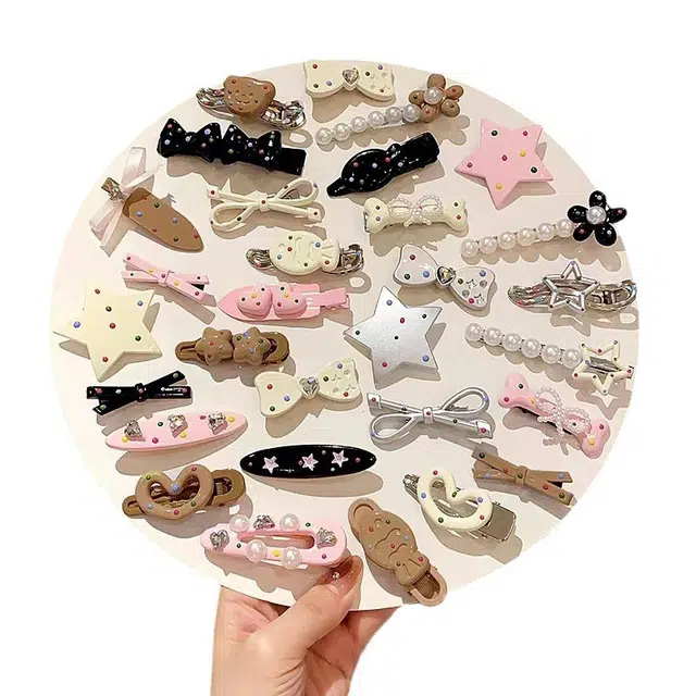 【多彩发卡8件套】 千桐 女侧边刘海夹甜酷多巴胺一字夹子 小发头饰发饰 洗脸 出门 聚会必备 亚克力 发夹 男女同款情侣款