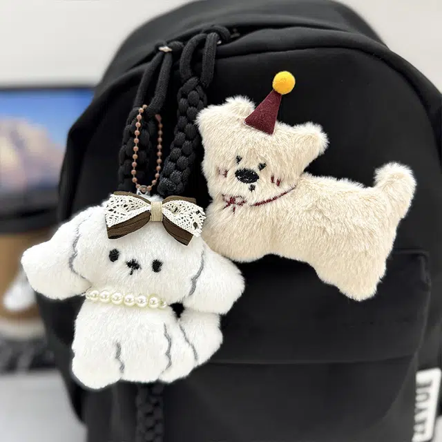 【迷你腊肠小狗】 千桐 创意车挂 卡通公仔小众书包背包包挂饰 行李箱 毛绒 挂件 男女同款情侣款