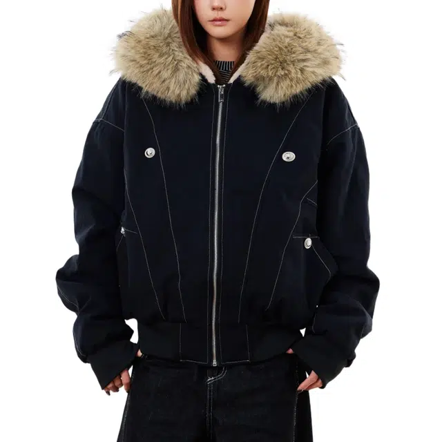 轻迎 座山雕美式外套夹棉帆布水洗厚毛领棉衣棉服 男款