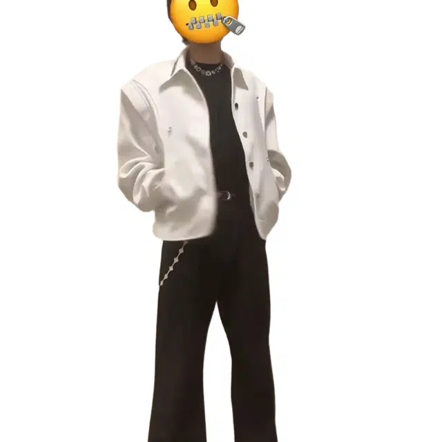 轻迎  短款垫肩外套设计感解构机车夹克翻领棒球服 男款