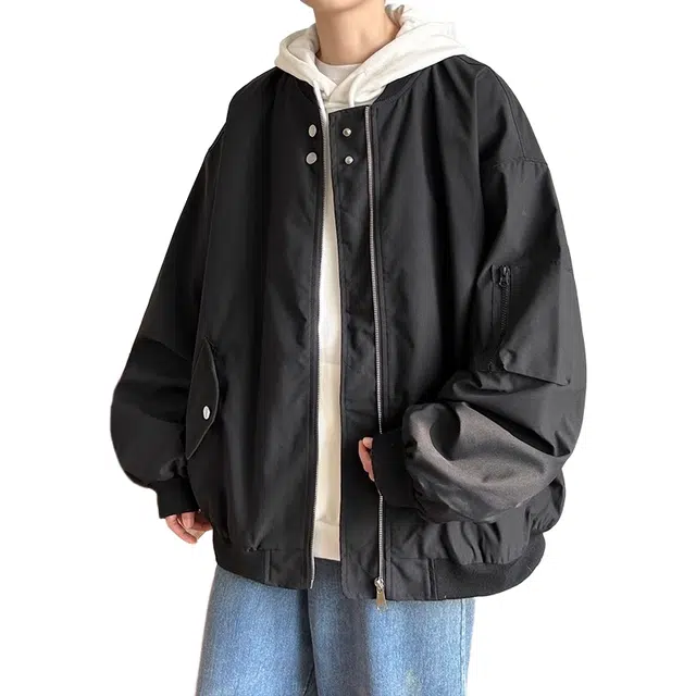 轻迎  美式高街夹克外套防晒衣服潮牌痞帅棒球服 男款