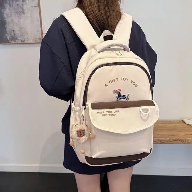 普乐威 小众设计感简约洋气书包通勤百搭 尼龙 双肩包 女款 多色