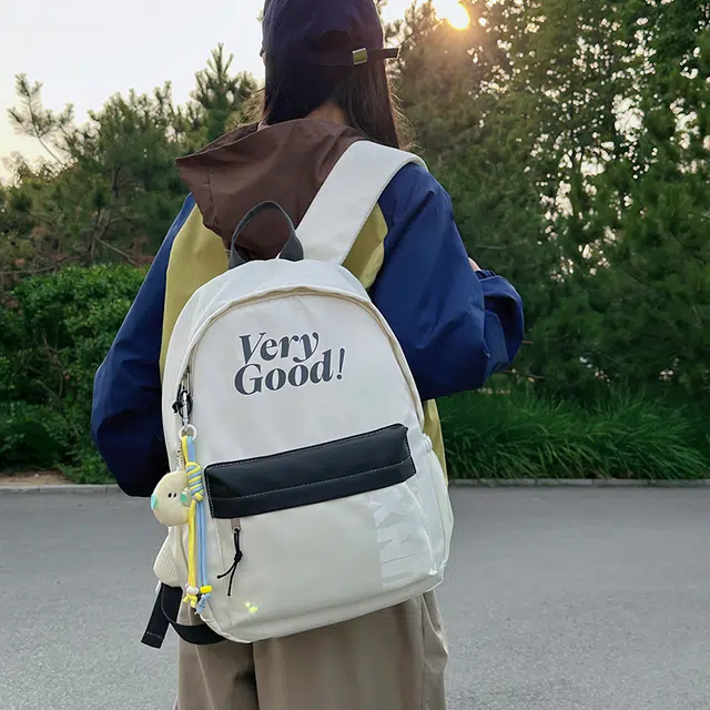 普乐威 美式街头潮流撞色字母 尼龙 双肩包 常规 男女同款情侣款 多色