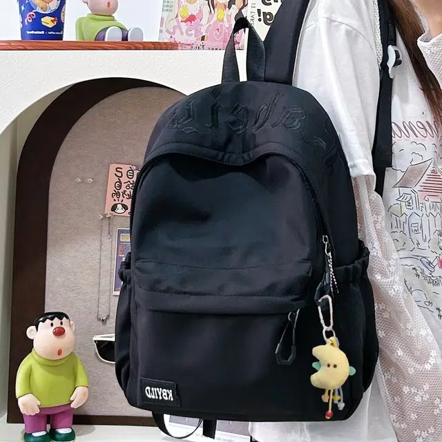 普乐威 韩版高颜值简约百搭学院风初中高中大学生上课通勤轻便 尼龙 书包背包双肩包 女款 多色