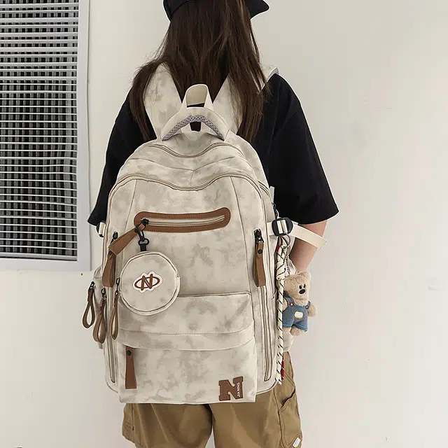 普乐威 高级感时尚简约小众设计百搭 尼龙 双肩包 男女同款情侣款 多色