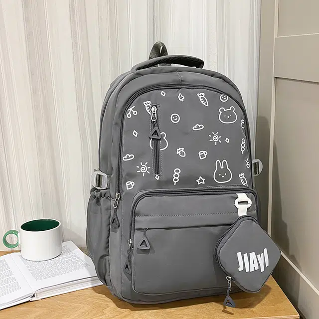 普乐威 小众甜美温柔小众兔子印花书包上课高颜值大容量轻便旅游 尼龙 双肩包 常规 女款 多色