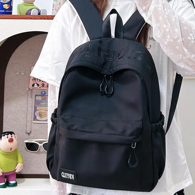 普乐威 韩版高颜值简约百搭学院风初中高中大学生上课通勤轻便 尼龙 书包背包双肩包 女款 多色