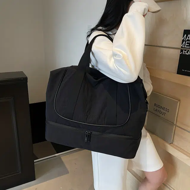普乐威 简约纯色百搭 尼龙 单肩斜挎手提包 男女同款情侣款 多色