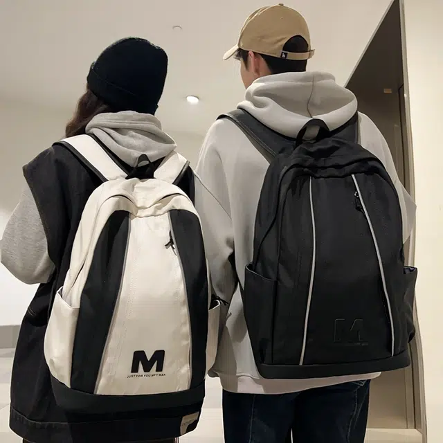 普乐威 韩版日系学院风简约高颜值大容量书包上课通勤百搭轻便旅游 尼龙 双肩包 常规 男女同款情侣款 多色