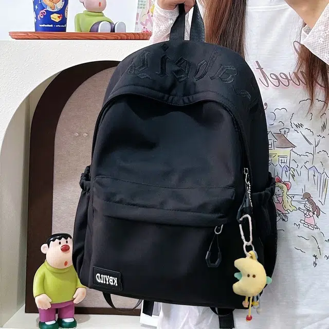 普乐威 韩版高颜值简约百搭学院风初中高中大学生上课通勤轻便 尼龙 书包背包双肩包 女款 多色