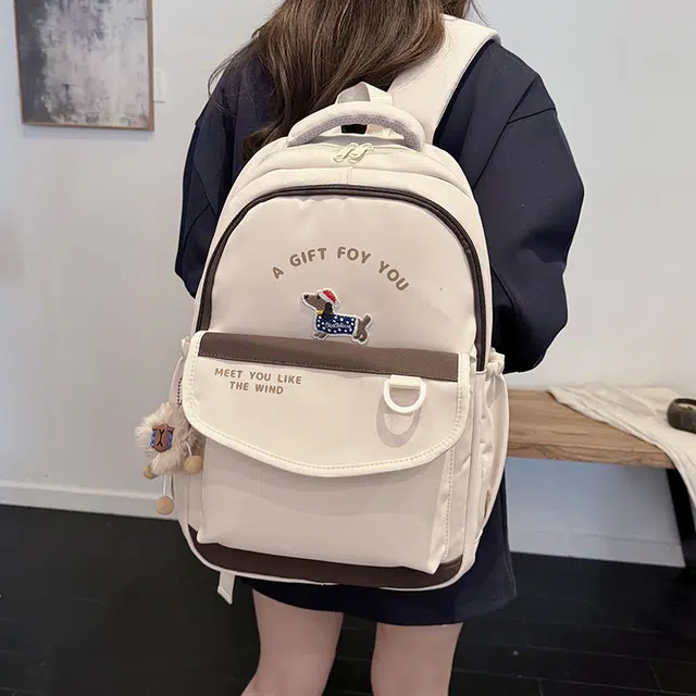 普乐威 小众设计感简约洋气书包通勤百搭 尼龙 双肩包 女款 多色