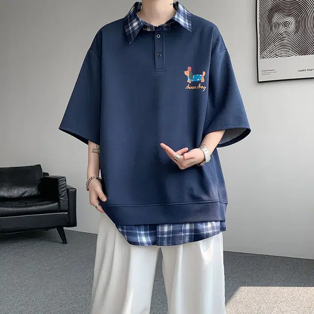 VIPGOOSE oversizePoloT