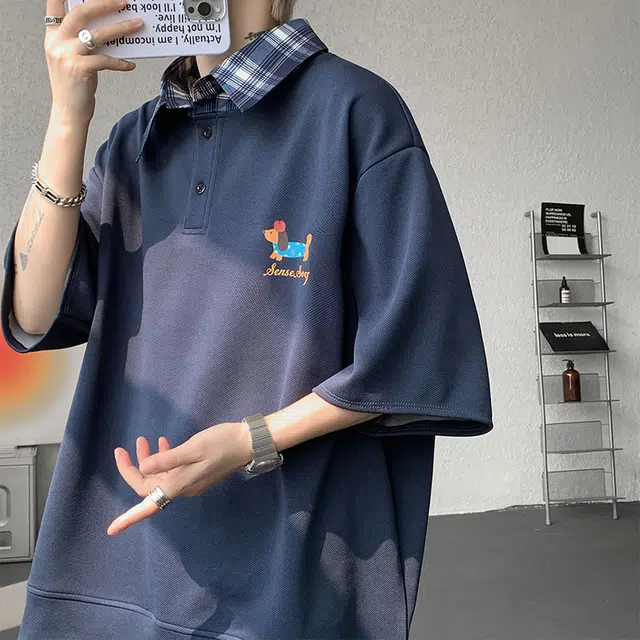VIPGOOSE oversizePoloT