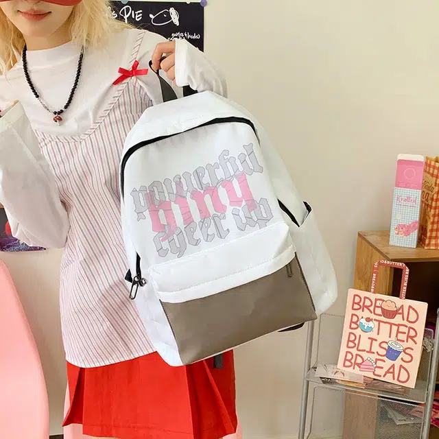 科物酷 美式校园设计感书包潮牌小众 尼龙布 双肩包 男女同款情侣款 多色