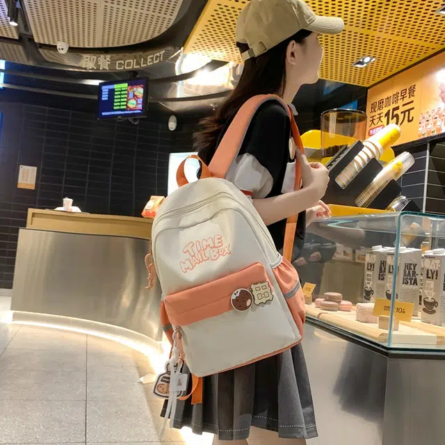科物酷 时尚潮流百搭轻便韩系简约 尼龙 双肩包 男女同款情侣款 多色