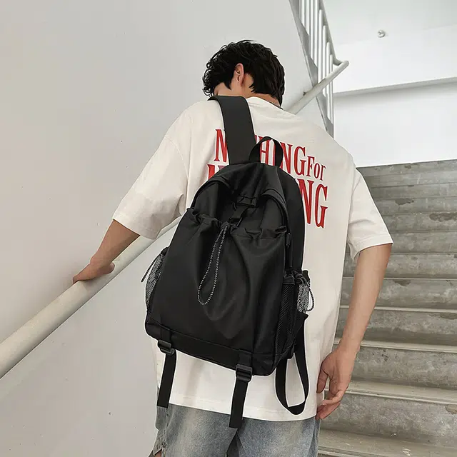 科物酷 简约轻便防水多口袋中性风通勤外出旅行大容量山系风潮 尼龙布 双肩包 男女同款情侣款 多色