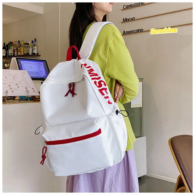 科物酷 韩版初中生大容量高中生大学生上课背包 尼龙 双肩包 男女同款情侣款 多色