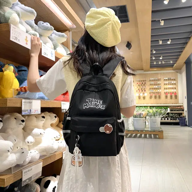 科物酷 时尚潮流百搭轻便韩系简约 尼龙 双肩包 男女同款情侣款 多色