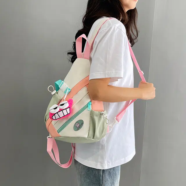 科物酷 森系撞色高颜值轻便通勤背包 尼龙 单肩斜挎双肩包 女款 多色