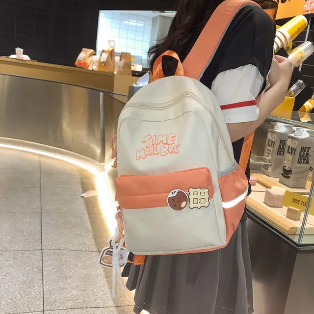 科物酷 时尚潮流百搭轻便韩系简约 尼龙 双肩包 男女同款情侣款 多色