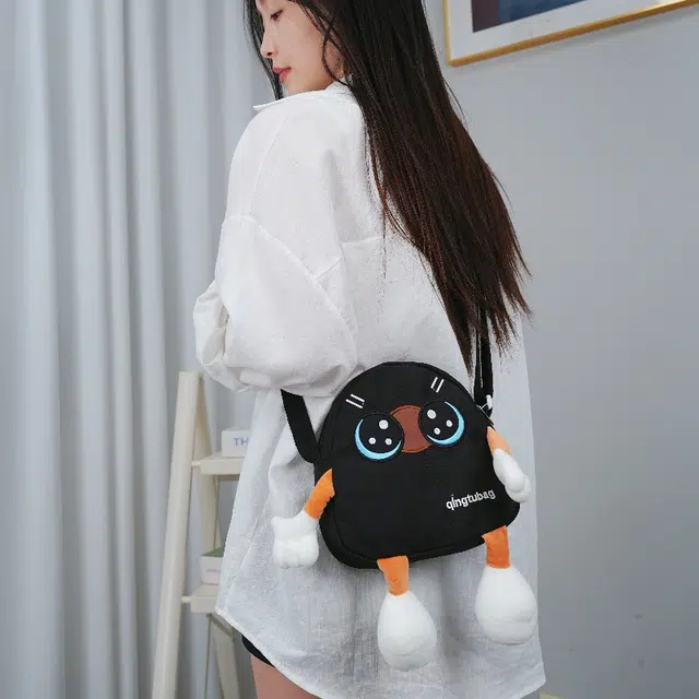 科物酷 可爱搞怪卡通小猫初中生小众设计大学生出游 尼龙 双肩包 女款 多色