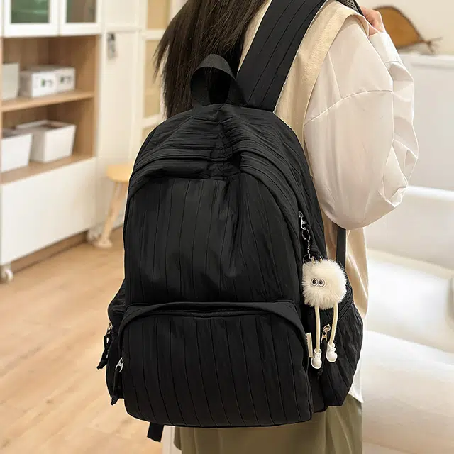 科物酷 简约纯色小清新百搭旅行 尼龙 双肩包 大号 男女同款情侣款 多色