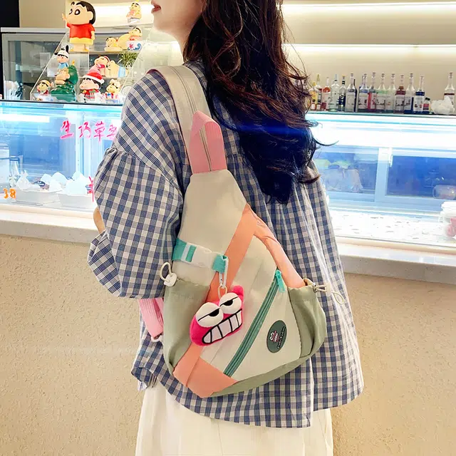 科物酷 森系撞色高颜值轻便通勤背包 尼龙 单肩斜挎双肩包 女款 多色