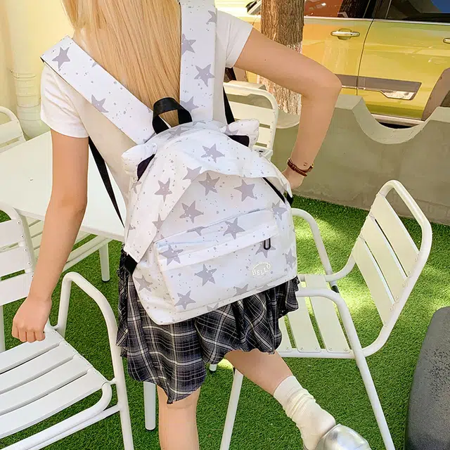科物酷 可爱毛绒猫耳通勤百搭学院风 尼龙布 双肩包 女款 多色