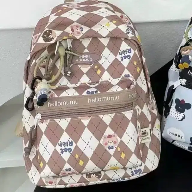 科物酷 时尚小清新百搭简约韩系 尼龙布 双肩包 小号 女款 多色