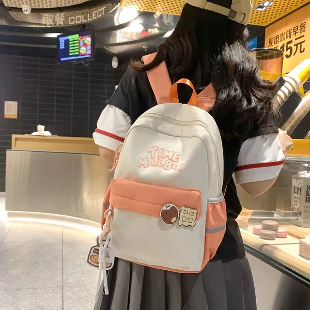 科物酷 时尚潮流百搭轻便韩系简约 尼龙 双肩包 男女同款情侣款 多色