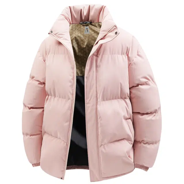 地界二 甜美加厚保暖宽松立领外套休闲潮搭 棉服 男女同款