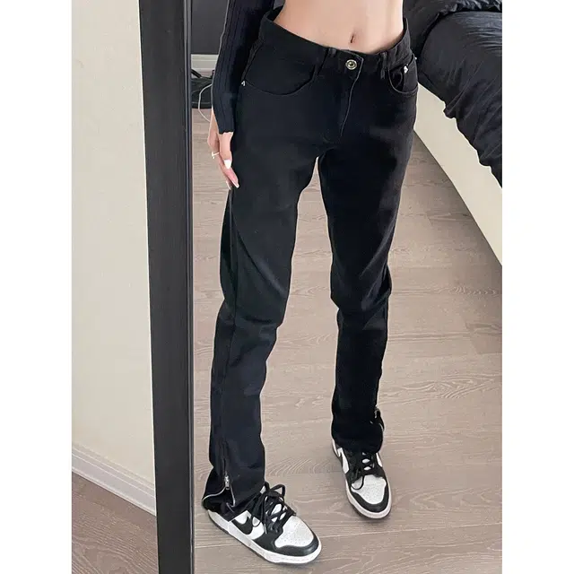 虫小绿 美式风格多样设计感长裤牛仔裤 男女同款