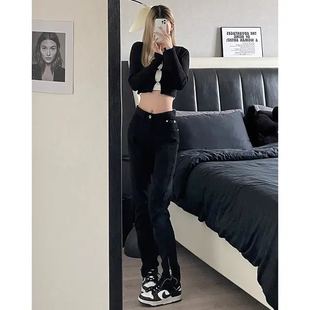 虫小绿 美式风格多样设计感长裤牛仔裤 男女同款