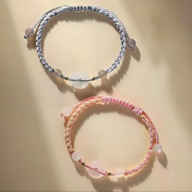 【到手2条】 素于 小众轻奢简约招财貔貅平安纳福时尚高级百搭#好运 玻璃 手绳 男女同款情侣款