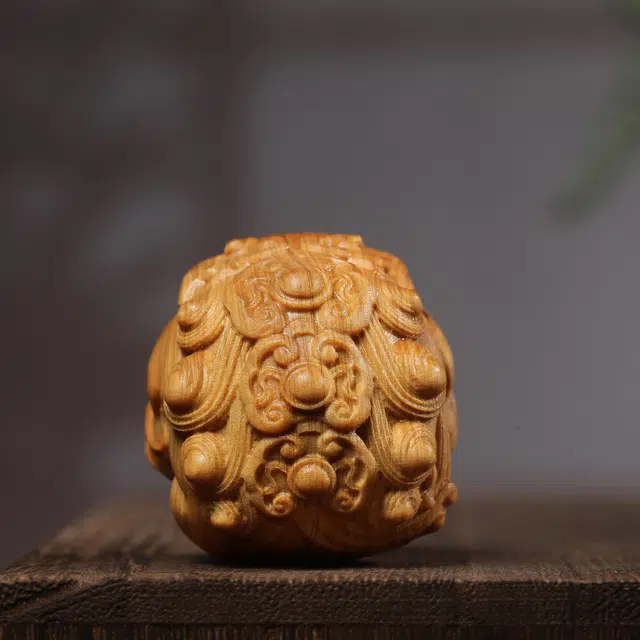 素于 国潮潮玩创意雕刻工艺品吉祥物招财貔貅吉祥如意心想事成财运亨通随身办公家居好运 崖柏 把件 男女同款情侣款