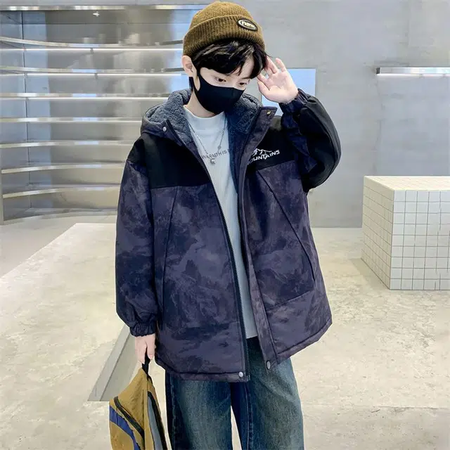 俞兆林派克服 时髦帅气保暖时尚 藏青 青少年