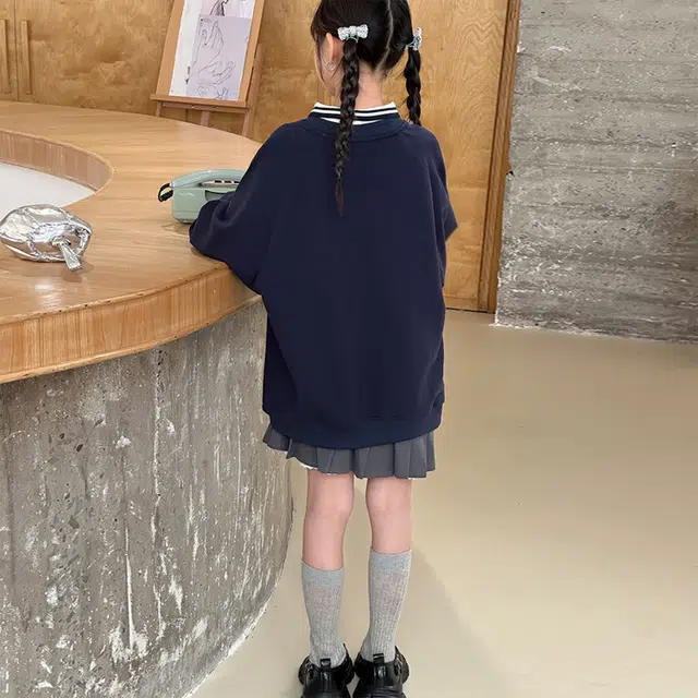 俞兆林卫衣 亲肤舒适百搭 藏青色 儿童款