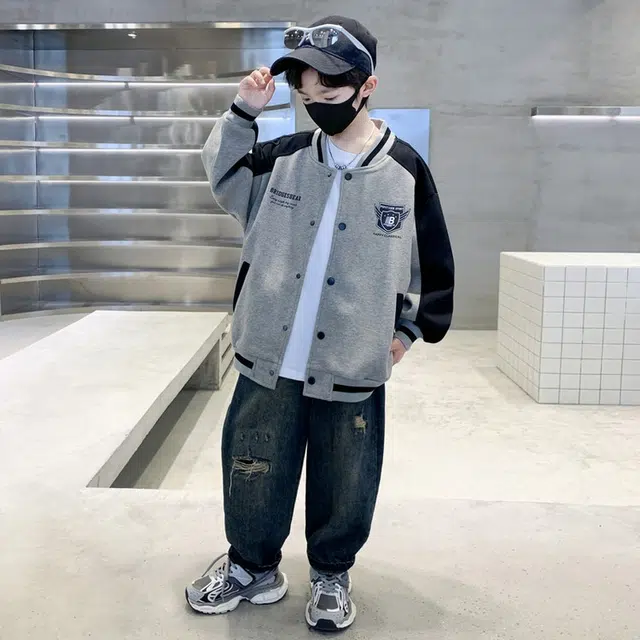 俞兆林上装 舒适亲肤百搭休闲 燕麦灰 儿童款