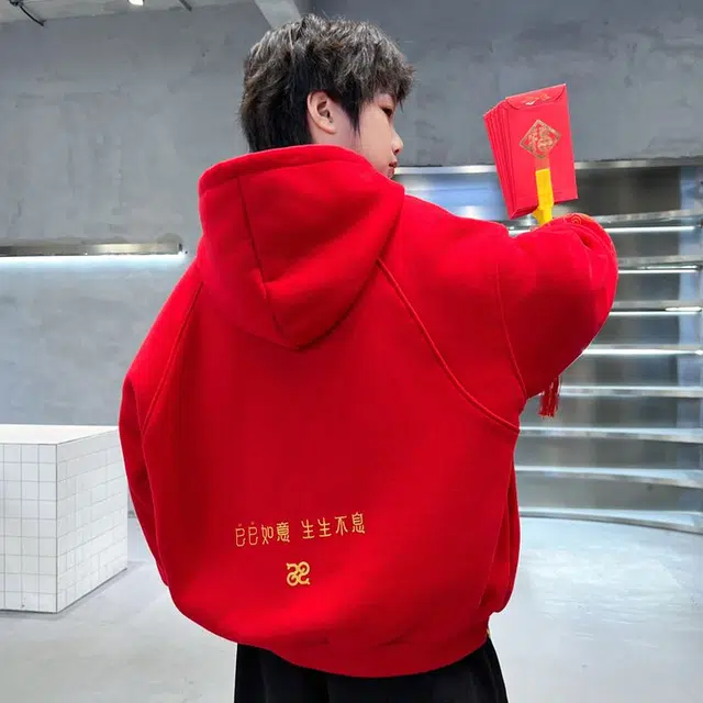 俞兆林卫衣 简约时尚舒适连帽长袖 图片色 儿童款