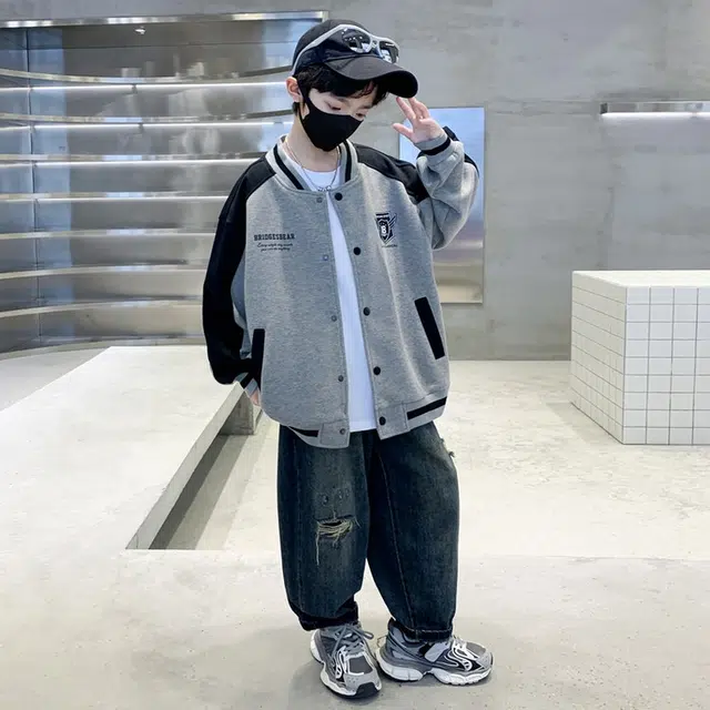 俞兆林上装 舒适亲肤百搭休闲 燕麦灰 儿童款