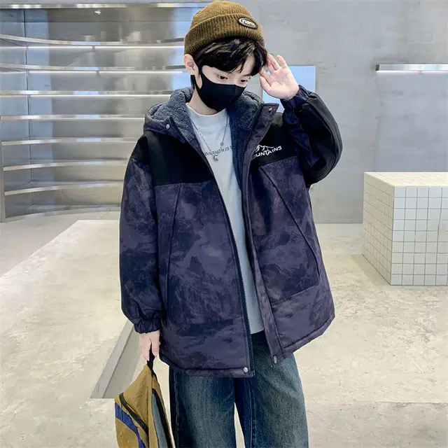 俞兆林派克服 时髦帅气保暖时尚 藏青 青少年