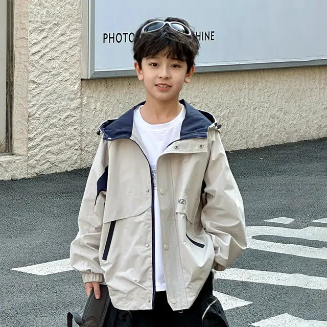 俞兆林上装 休闲舒适亲肤百搭 米色 儿童款