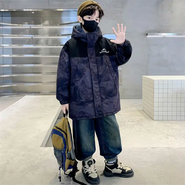 俞兆林派克服 时髦帅气保暖时尚 藏青 青少年