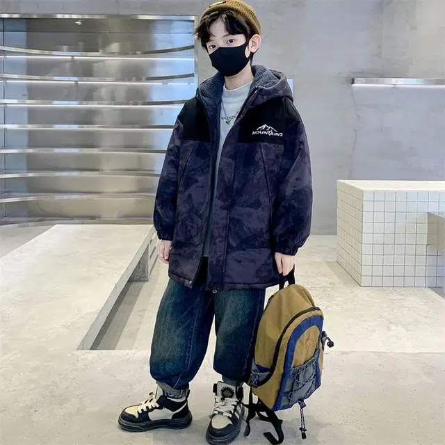 俞兆林派克服 时髦帅气保暖时尚 藏青 青少年