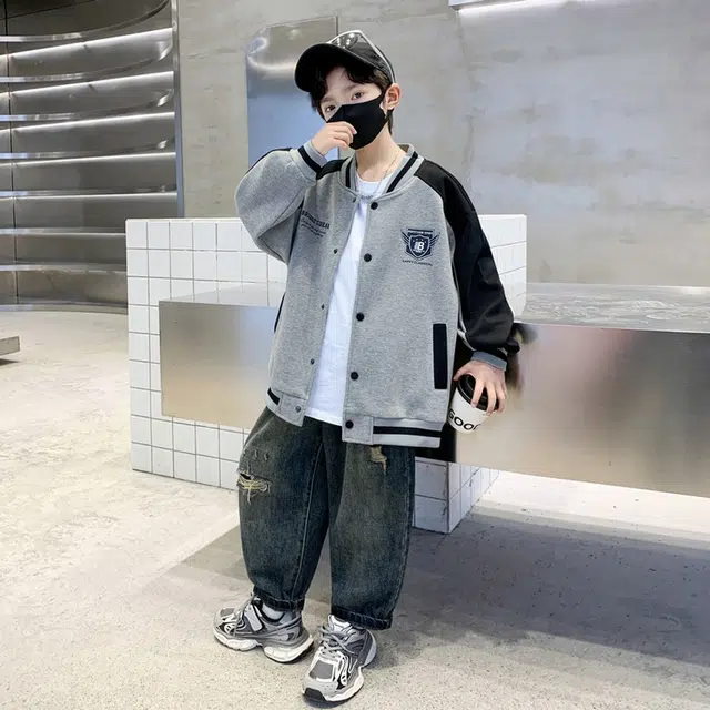 俞兆林上装 舒适亲肤百搭休闲 燕麦灰 儿童款