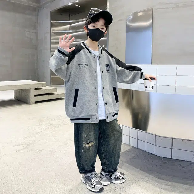 俞兆林上装 舒适亲肤百搭休闲 燕麦灰 儿童款